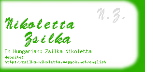 nikoletta zsilka business card